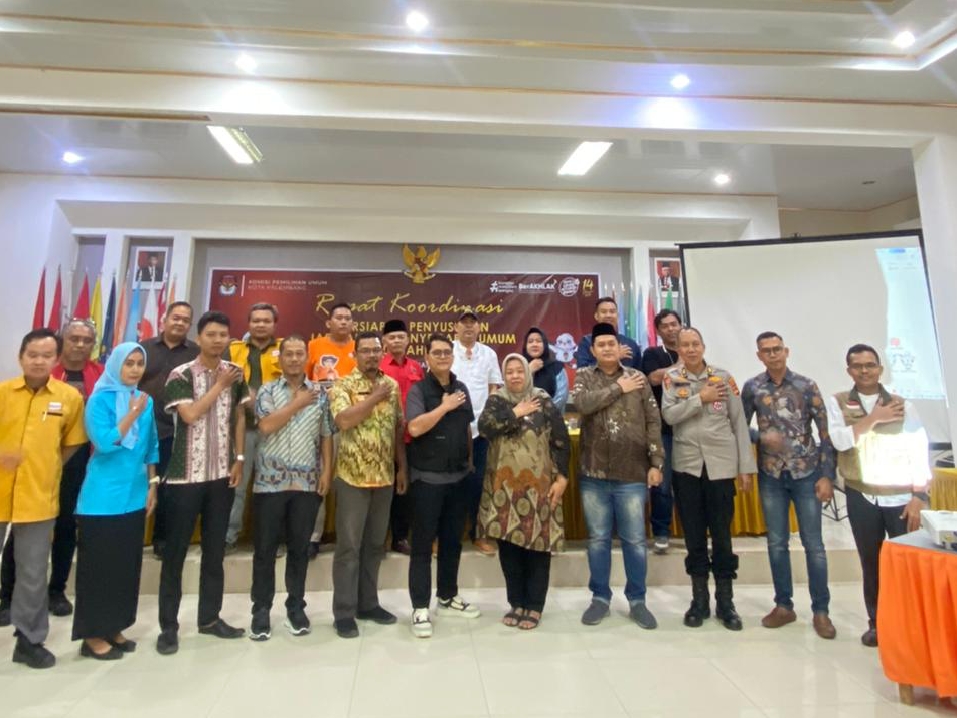 Rapat Koordinasi Penyusunan Jadwal Kampanye di Kantor KPU Kota Palembang 