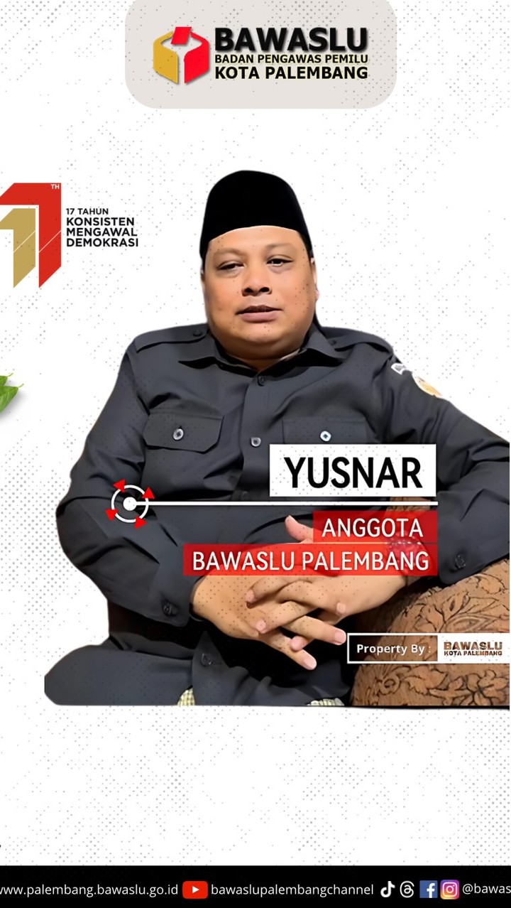 Yusnar, Anggota Bawaslu Kota Palembang, berbicara dalam sesi internal bersama unsur pimpinan dan staf sekretariat, Senin (14/4/2025). Ia menekankan pentingnya semangat pengabdian di masa nontahapan sebagai bentuk nyata keberlanjutan tugas kelembagaan.