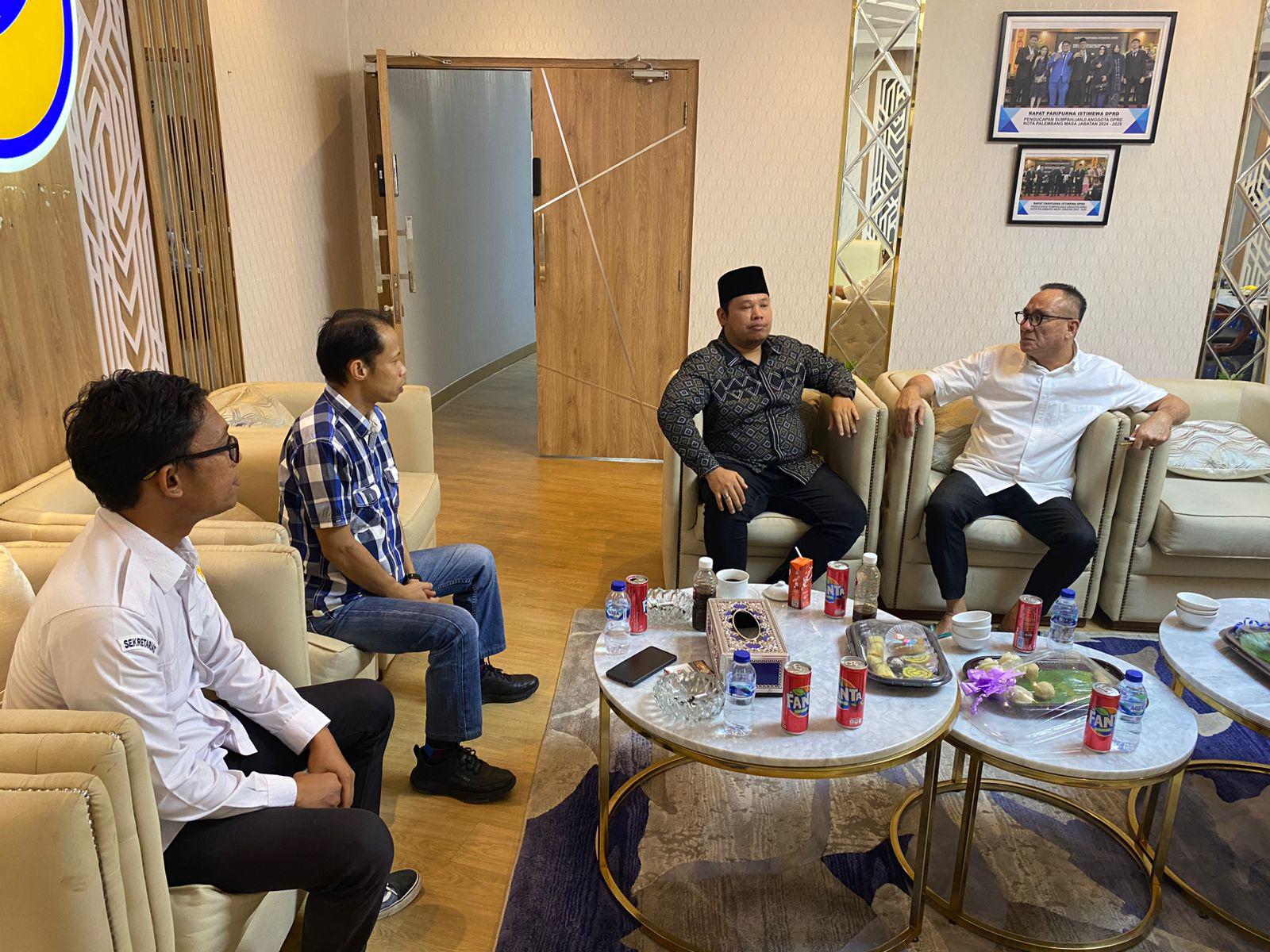 Bawaslu Kota Palembang Audiensi dengan Ketua DPRD, Bahas Dukungan terhadap Uji Petik PDPB dan Sekolah Volunteer