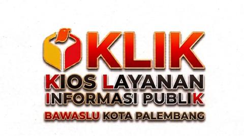 Logo Kios Layanan Informasi Publik (KLIK) Bawaslu Kota Palembang yang diluncurkan pada Senin (19/10/2026). (Foto: Humas Bawaslu Kota Palembang)
