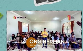 Dokumentasi ucapan dari Ong Burlian, TPD Sumsel DKPP RI 2020–2024, dalam peringatan HUT ke-17 Bawaslu. Visual menggambarkan suasana reflektif dan edukatif dalam momen kebersamaan.