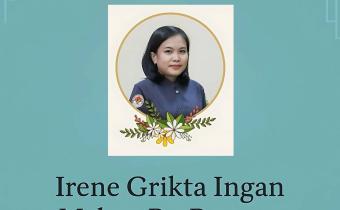 Unggahan duka cita resmi dari Bawaslu Kota Palembang atas wafatnya Irene Grikta Ingan Malem Br. Bangun, staf Sekretariat Bawaslu Provinsi Sumatera Selatan. Tampak foto beliau dibingkai lingkaran dengan hiasan bunga sebagai simbol penghormatan. Di bagian atas terdapat logo Bawaslu Kota Palembang dan kalimat “Bawaslu Berduka Atas Berpulangnya” dalam tipografi formal berlatar biru teduh, memperkuat nuansa belasungkawa.
