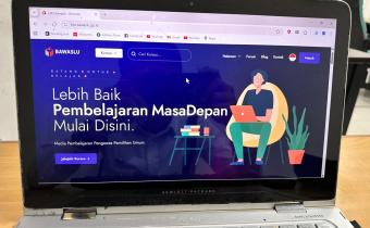 Tangkapan layar tampilan awal LMS Bawaslu, sebagai platform pembelajaran nasional bagi seluruh aparatur pengawas pemilu. Foto: Humas Bawaslu Palembang.