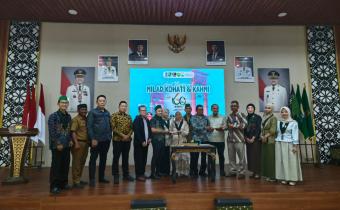 Koordinator Divisi Penanganan Pelanggaran, Data dan Informasi (PPDATIN) Bawaslu Kota Palembang Efan Yutawan menghadiri pembukaan Latihan Kader II dan Latihan Khusus Kohati di Rumah Dinas Wali Kota Palembang, Senin (21/9/2026). (Foto: Humas Bawaslu Kota Palembang)