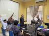 Ketua Bawaslu Kota Palembang Khairil Anwar Simatupang dan Anggota Bawaslu Kota Palembang Muslim bersama jajaran dalam rapat lanjutan persiapan Bawaslu Membelajarkan Volume 2 Tahun 2026 di Kantor Bawaslu Kota Palembang, Jumat (14/8/2026). Pertemuan melanjutkan proses pendalaman materi pembelajaran mengenai penyelenggaraan Pemilu yang inklusif bagi kelompok rentan. Foto: Humas Bawaslu Kota Palembang.